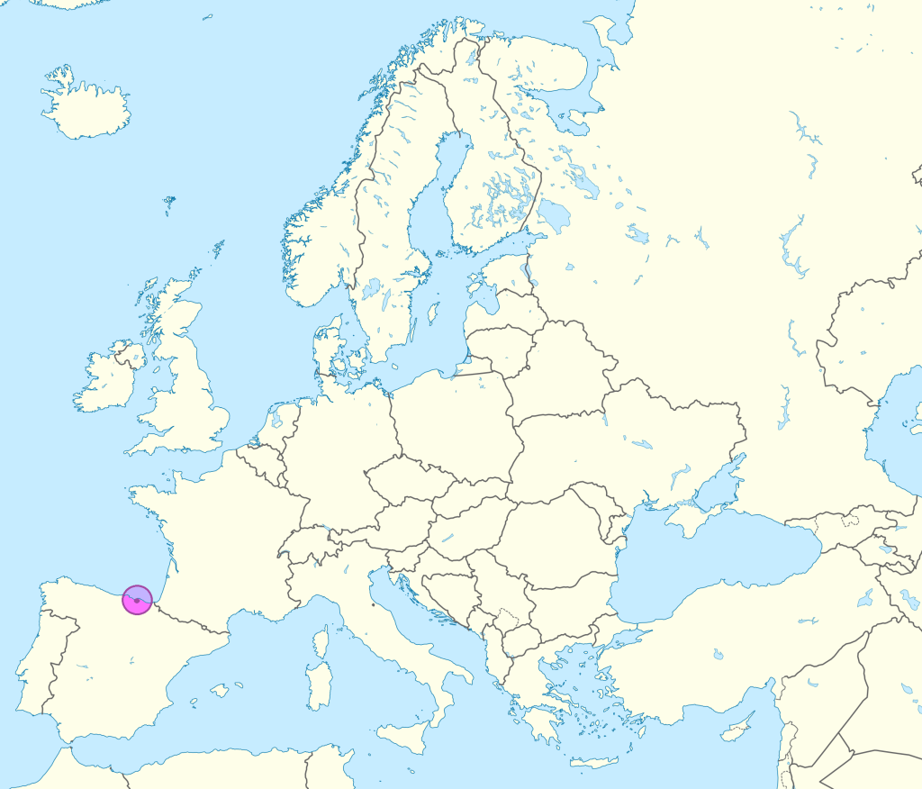 Mapa de ubicación de Bilbao.