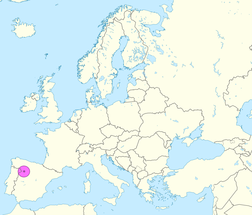 Mapa de ubicación de Zamora.