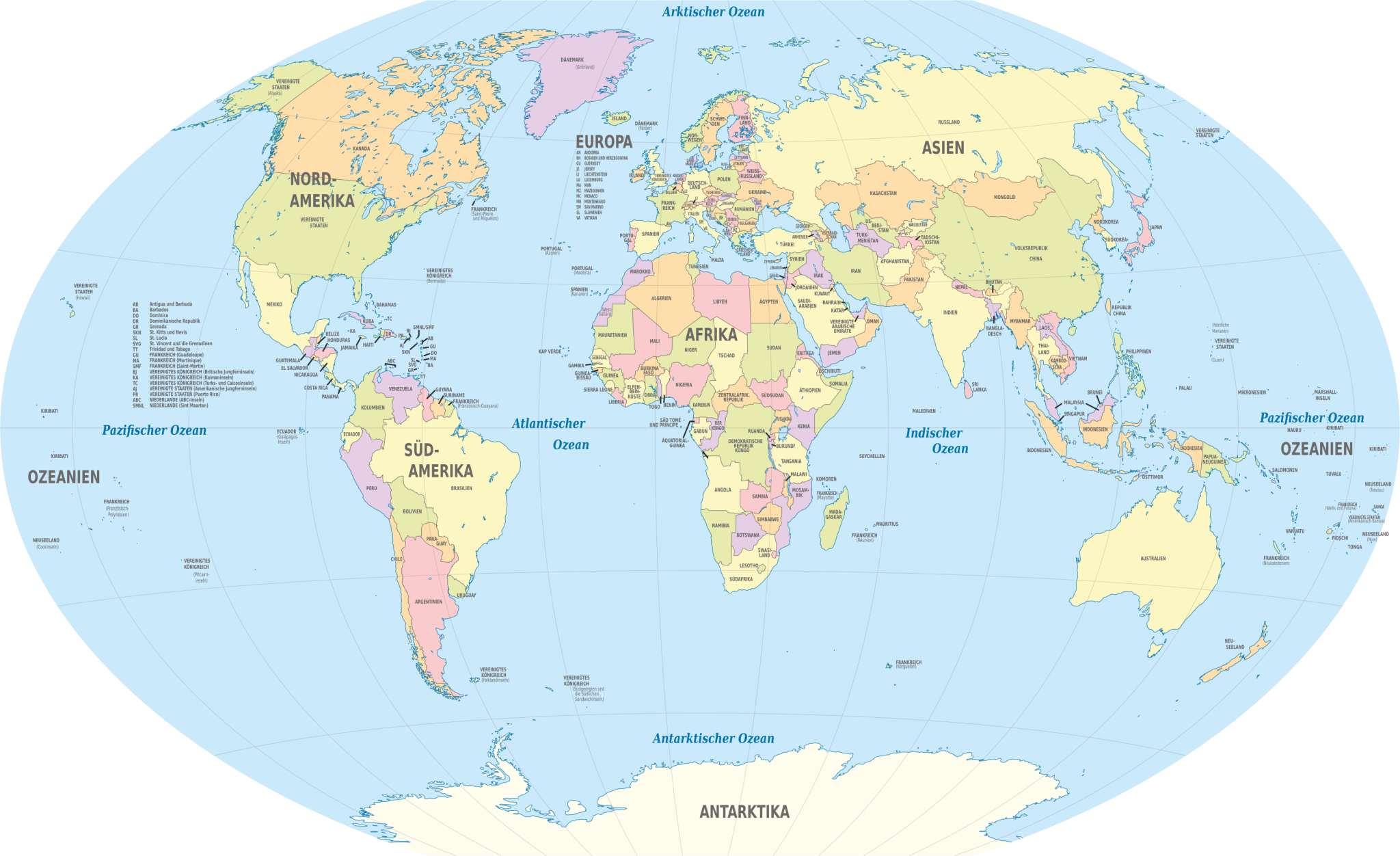 Mapa político mundial - Galería de mapas