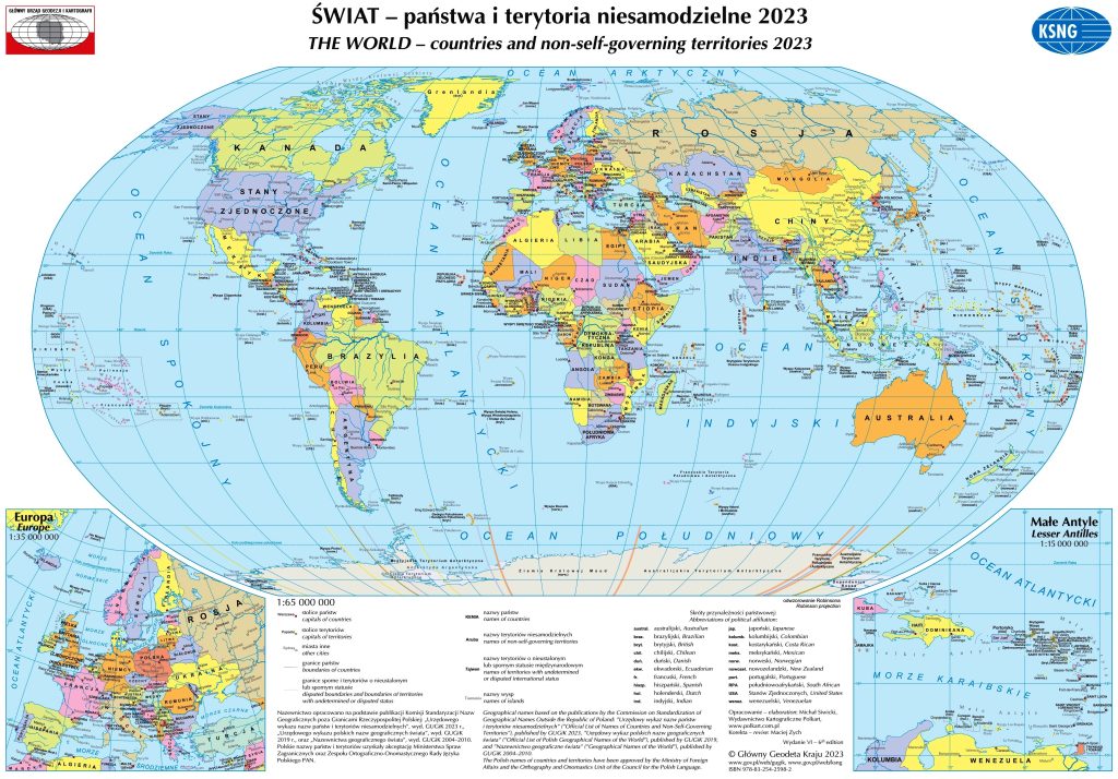 Mapa político mundial.