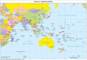 Mapa de la región del Indo-Pacífico