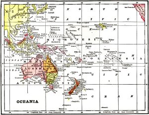 Mapa de Oceanía, 1904