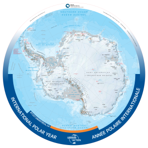 Mapa físico de la Antártida