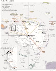 Reivindicaciones territoriales en la Antártida.