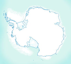 Mapa mudo de la Antártida