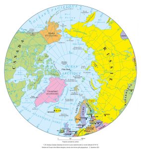 Mapa político del Ártico.