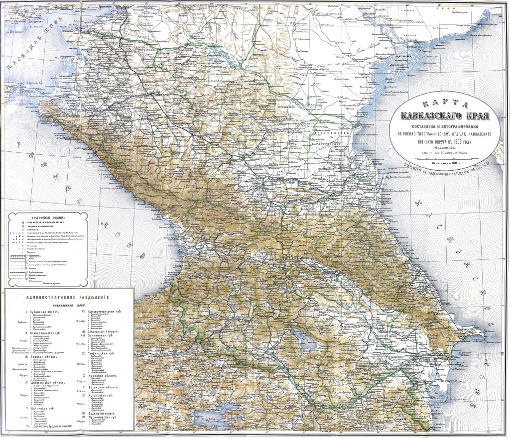 Mapa del Cáucaso DE 1903.