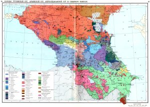 Mapa étnico del Cáucaso 1962.