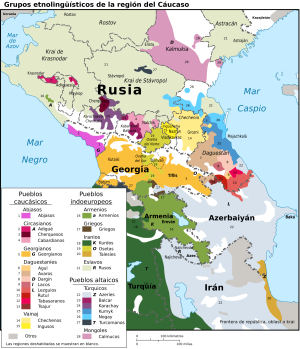 ¿Cuáles son los grupos etnolingüísticos del Cáucaso?