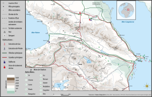 Recursos minerales y energéticos en el Cáucaso.
