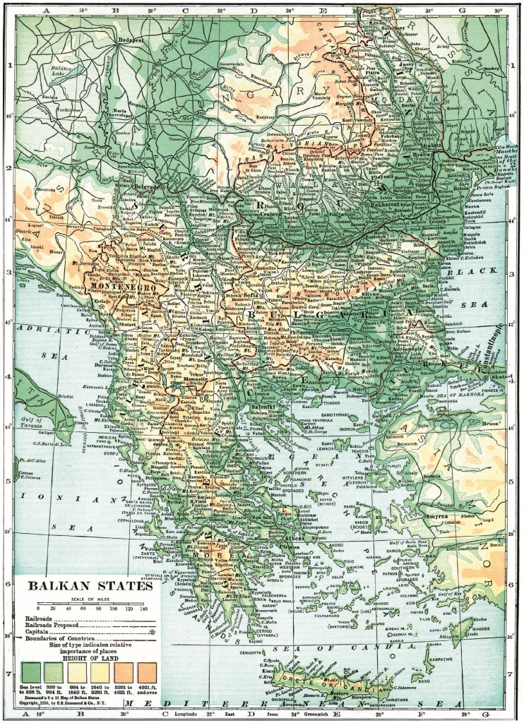 Estados balcánicos, 1920.