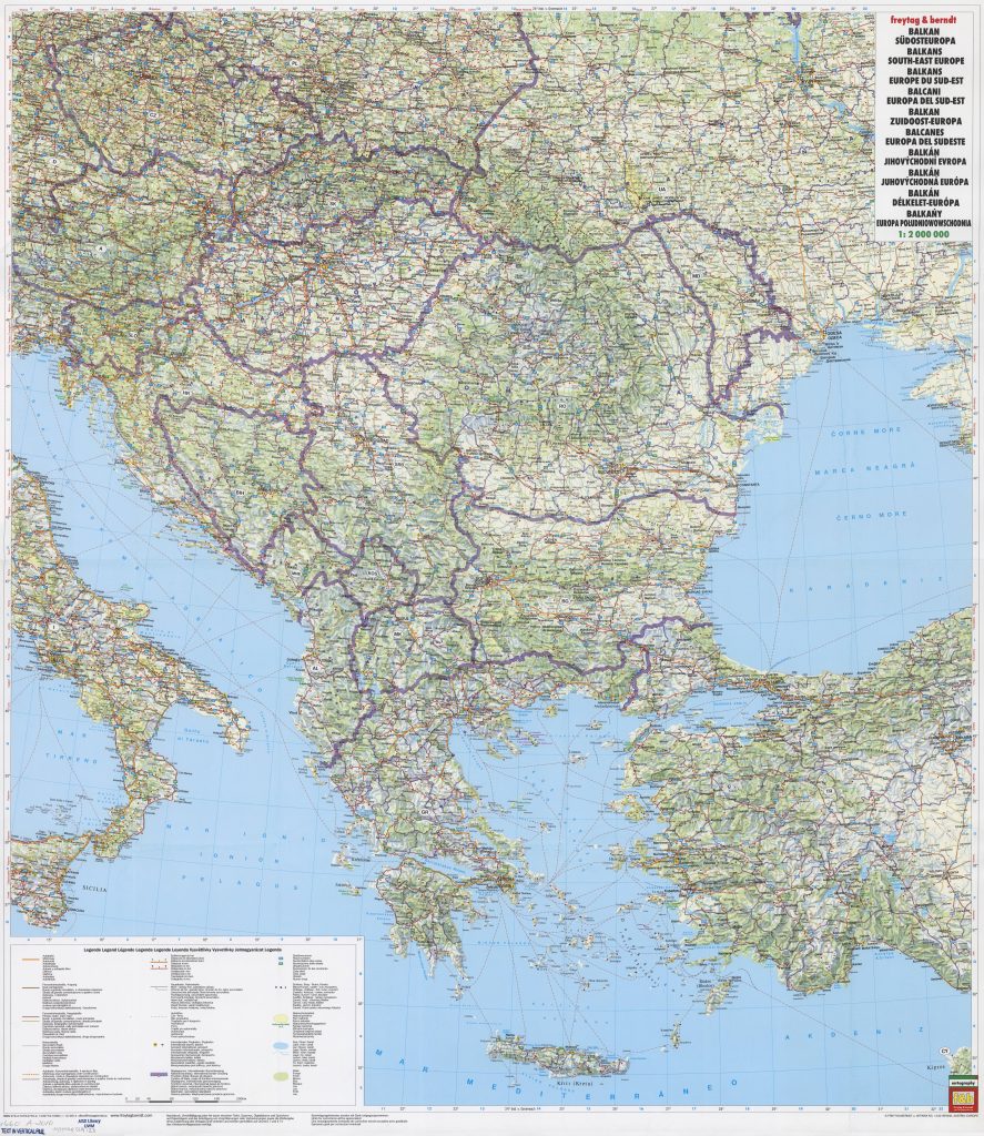 Mapa de las principales ciudades de los Balcanes.