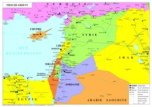 Mapa de Oriente Próximo